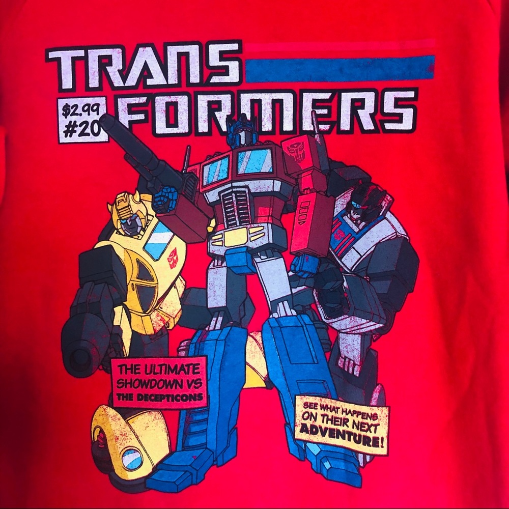 Transformers Graphic Crewneck Sweatshirt - Red - Picture 2 of 3